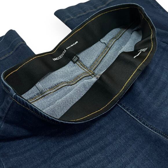 INC INT'L CONCEPTS Flare Bell Bottom Jeans Tummy Sculpt Denim High Rise DarkWash - Picture 5 of 10